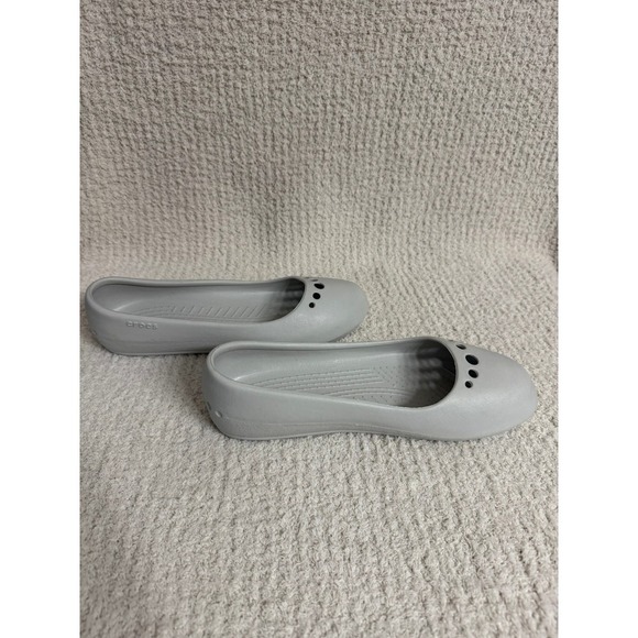 Crocs Prima Ballet Flats Comfort Slip On Shoes Casual Gray Women's Size 9 - Picture 6 of 7